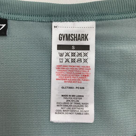 Gymshark Breeze Crop Shirt Womens S Small Fog Long Sleeve Lightweight Bungee Hem - Picture 9 of 11